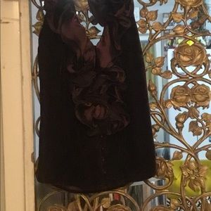 Boston Proper Velvet and Satin Top